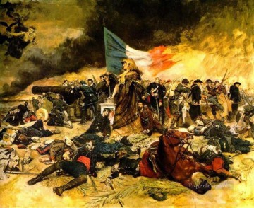  militar Pintura al %C3%B3leo - El asedio de París 1870 militar Jean Louis Ernest Meissonier